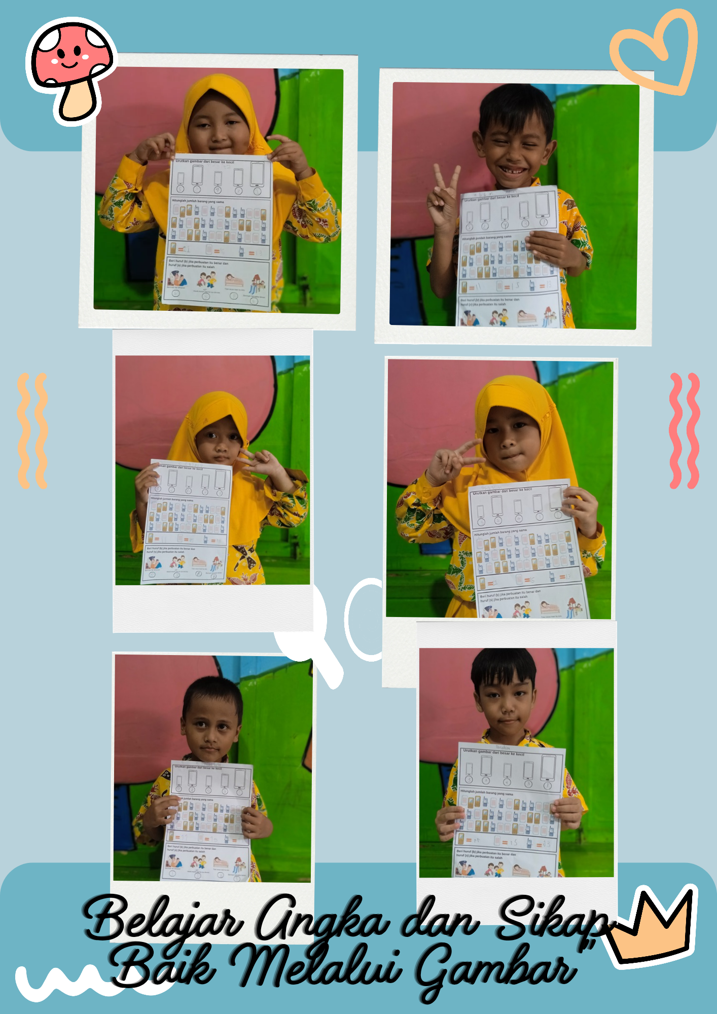 Green A Class " Belajar Angka dan Sikap Baik Melalui Gambar”